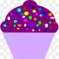 蛋糕紫色生日蛋糕剪贴画-洒剪贴画