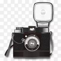 摄影胶片无反射镜可互换镜头照相机摄影手绘照相机