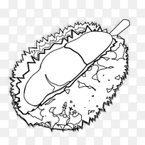 榴莲着色书绘图剪贴画-SVG艺术