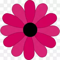 粉红花朵剪贴画-色调剪贴画