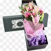 花卉设计百合花-粉红色百合漂浮材料