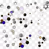 圆圈剪贴画-五颜六色的六芒星圈
