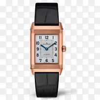 LeCoultre Reverso自动表运动-Jaeger-LeCoultre表黑色和金色表女表