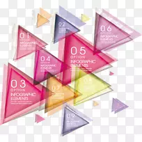 几何三角形-彩色抽象几何三角形梯度
