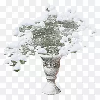 树雪盆景剪辑艺术-创意冬季