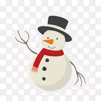 圣诞老人圣诞雪人-冬季雪人