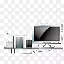 电视机电脑显示器液晶电视平板显示液晶电脑卡通