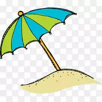 沙滩免费内容剪贴画-沙滩伞剪