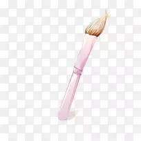 唇膏日记唇膏化妆刷夹艺术粉红色水彩笔图案