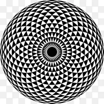 几何曼陀罗绘图插图.三角形圆