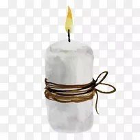 画白绳蜡烛火焰灯