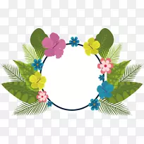 花-五颜六色的花朵夏季标题盒
