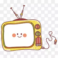 电视插画-可爱的电视