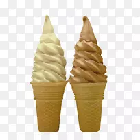 冰淇淋锥饮料-冰淇淋，冰淇淋卡通形象创意，冰淇淋筒