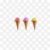 冰淇淋锥-彩色冰淇淋