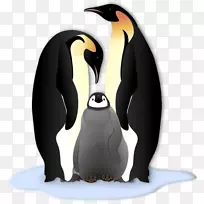 南极帝企鹅绅士企鹅剪贴画-帝王剪贴画