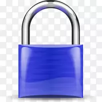 挂锁组合锁蓝色钥匙挂锁剪贴件