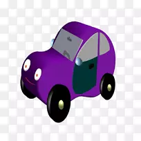 汽车免费内容剪辑艺术-紫色玩具剪贴画