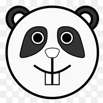 大熊猫具有可伸缩的图形、剪贴画、动物线条图