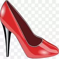 鞋高跟鞋运动鞋夹艺术红鞋剪贴件