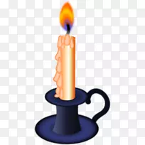 生日蛋糕帕沙尔蜡烛剪贴画-万圣节蜡烛剪贴画