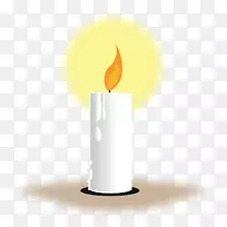 蜡烛蜡缸-万圣节蜡烛剪贴画