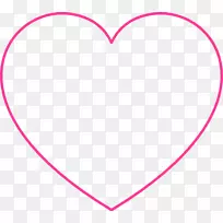 心角区剪贴画-粉红色心脏图标