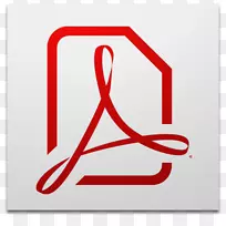 Adobeacrobatadobe系统adobe阅读器png文档格式计算机图标-优雅的pdf图标