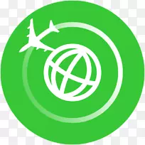 航空旅行包旅游电脑图标.空中旅行图标