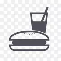快餐汉堡标志配送链，餐饮，快餐，餐厅图标
