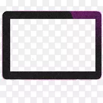 笔记本电脑紫色相框显示装置.图像透明png片