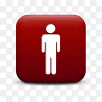 浴室公厕标志无障碍厕所高品质人士红色图标