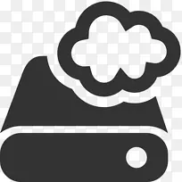 计算机图标云存储下载文件托管服务-云，存储图标