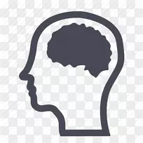 计算机图标认为头脑-大脑在头部图标