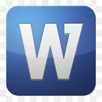 Microsoft Word计算机图标.图标符号Word