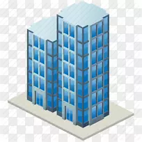 计算机图标摩天大楼房地产租赁绘图摩天大楼
