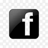社交媒体facebook电脑图标标识-黑色facebook方块图标