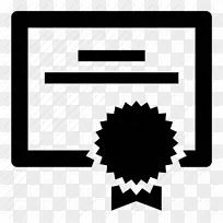 徽章电脑图标标志插图-证书，文凭图标