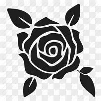 黑色玫瑰剪贴画-SVG免费