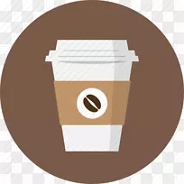 咖啡杯早餐喝电脑图标咖啡符号图标