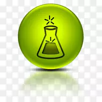 绿色化学实验室瓶烧杯电脑图标-药剂下载图标