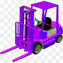 叉车电脑图标剪贴画紫色卡车剪贴画