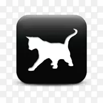 黑猫电脑图标Amazon.com-SVG免费黑猫