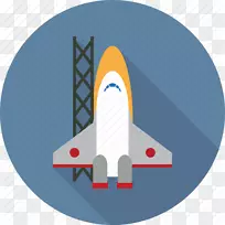 计算机图标航天器火箭.符号宇宙飞船