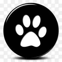 狗爪电脑图标足迹-简单的PNG黑猫
