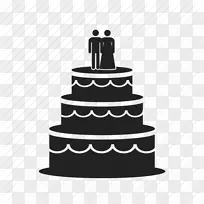 婚礼蛋糕面包店生日蛋糕电脑图标-新娘SVG图标