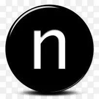 计算机图标字母数字简单的png字母n