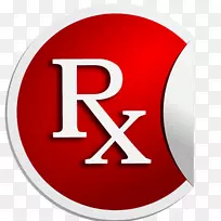 医药处方药品符号处方药剪贴画.红色rx符号图标