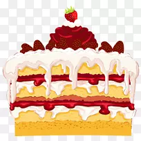 生日蛋糕水果蛋糕祝你生日快乐剪贴画草莓蛋糕PNG