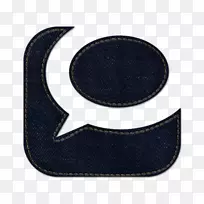 社交媒体徽标电脑图标牛仔裤字体黑色技术图标